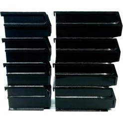 LocBin™ Polypropylene Black Hanging Bin & BinClip Kit 8 LocBin™ Polypropylene Black Hanging Bin & BinClip Kit -Containers & Organizers Sales Store 028 BK main2 1200p