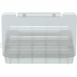 Akro-Mils Medium Clear storage case w/ 2 Dividers 05805, 11x7x2-3/8 - Pkg Qty 6 -Containers & Organizers Sales Store 05805 10