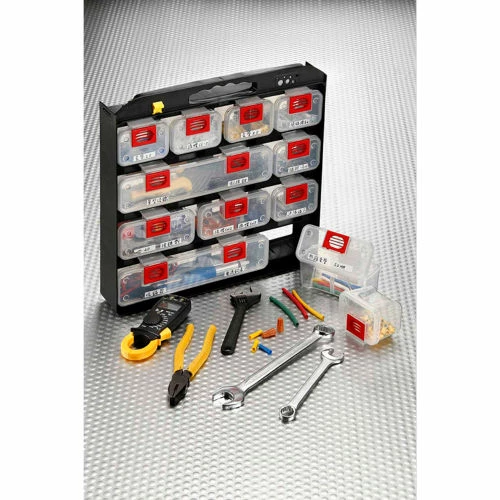 ShopSol 1010500 Bin Compartment Case - 1 Sided, 11 Locking Bins, 15-1/2"L x 16"W x 2-3/4"H - Black 2 ShopSol 1010500 Bin Compartment Case - 1 Sided, 11 Locking Bins, 15-1/2"L x 16"W x 2-3/4"H - Black - Image 2