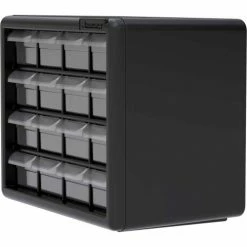 Akro-Mils Plastic Drawer Parts Cabinet 10116 - 10-1/2"W x 6-3/8"D x 8-1/2"H, Black, 16 Drawers 11 Akro-Mils Plastic Drawer Parts Cabinet 10116 - 10-1/2"W x 6-3/8"D x 8-1/2"H, Black, 16 Drawers -Containers & Organizers Sales Store 10116 18
