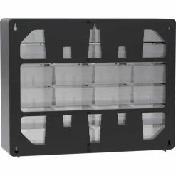 Akro-Mils Plastic Drawer Parts Cabinet 10124 - 20"W x 6-3/8"D x 15-13/16"H, Black, 24 Drawers -Containers & Organizers Sales Store 10124 11