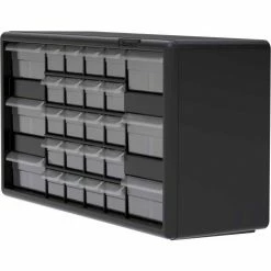 Akro-Mils Plastic Drawer Parts Cabinet 10126 - 20"W x 6-3/8"D x 10-1/4"H, Black, 26 Drawers 11 Akro-Mils Plastic Drawer Parts Cabinet 10126 - 20"W x 6-3/8"D x 10-1/4"H, Black, 26 Drawers -Containers & Organizers Sales Store 10126 18