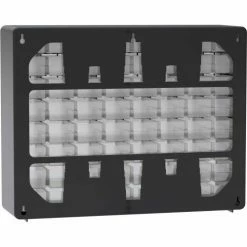 Akro-Mils Plastic Drawer Parts Cabinet 10164 - 20"W x 6-3/8"D x 15-13/16"H, Black, 64 Drawers -Containers & Organizers Sales Store 10164 11