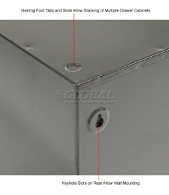 Akro-Mils Steel Small Parts Storage Cabinet 19909 - 17"W x 11"D x 11"H w/ 9 Gray Drawers -Containers & Organizers Sales Store 104830 3wco