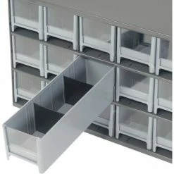 Akro-Mils Steel Small Parts Storage Cabinet 19715 - 17"W x 11"D x 11"H w/ 15 Gray Drawers -Containers & Organizers Sales Store 104832 02