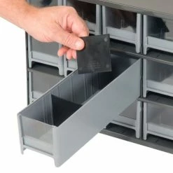 Akro-Mils Steel Small Parts Storage Cabinet 19715 - 17"W x 11"D x 11"H w/ 15 Gray Drawers -Containers & Organizers Sales Store 104832 03