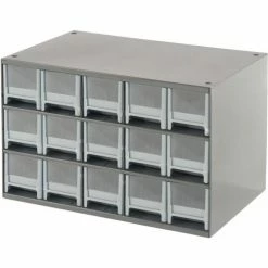 Akro-Mils Steel Small Parts Storage Cabinet 19715 - 17"W x 11"D x 11"H w/ 15 Gray Drawers -Containers & Organizers Sales Store 104832 04