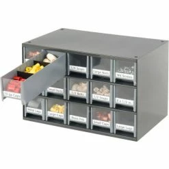 Akro-Mils Steel Small Parts Storage Cabinet 19715 - 17"W x 11"D x 11"H w/ 15 Gray Drawers -Containers & Organizers Sales Store 104832 05