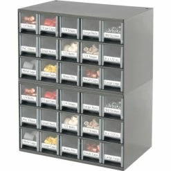 Akro-Mils Steel Small Parts Storage Cabinet 19715 - 17"W x 11"D x 11"H w/ 15 Gray Drawers -Containers & Organizers Sales Store 104832 08