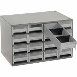 Akro-Mils Steel Small Parts Storage Cabinet 19416 - 17"W x 11"D x 11"H w/ 16 Gray Drawers -Containers & Organizers Sales Store 104834 09