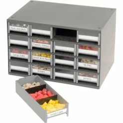 Akro-Mils Steel Small Parts Storage Cabinet 19416 - 17"W x 11"D x 11"H w/ 16 Gray Drawers -Containers & Organizers Sales Store 104834 11