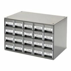 Akro-Mils Steel Small Parts Storage Cabinet 19320 - 17"W x 11"D x 11"H w/ 20 Gray Drawers -Containers & Organizers Sales Store 104836 02