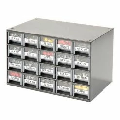 Akro-Mils Steel Small Parts Storage Cabinet 19320 - 17"W x 11"D x 11"H w/ 20 Gray Drawers -Containers & Organizers Sales Store 104836 03
