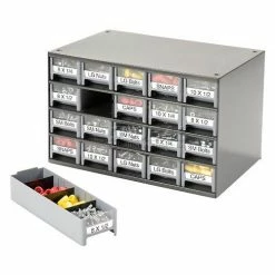 Akro-Mils Steel Small Parts Storage Cabinet 19320 - 17"W x 11"D x 11"H w/ 20 Gray Drawers -Containers & Organizers Sales Store 104836 05