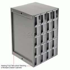 Akro-Mils Steel Small Parts Storage Cabinet 19320 - 17"W x 11"D x 11"H w/ 20 Gray Drawers -Containers & Organizers Sales Store 104836 4wco