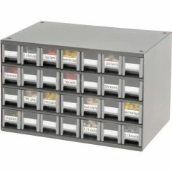 Akro-Mils Steel Small Parts Storage Cabinet 19228 - 17"W x 11"D x 11"H w/ 28 Gray Drawers -Containers & Organizers Sales Store 104838 06