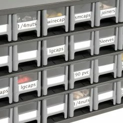Akro-Mils Steel Small Parts Storage Cabinet 19228 - 17"W x 11"D x 11"H w/ 28 Gray Drawers -Containers & Organizers Sales Store 104838 11