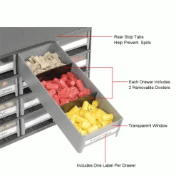 Akro-Mils Steel Small Parts Storage Cabinet 19228 - 17"W x 11"D x 11"H w/ 28 Gray Drawers -Containers & Organizers Sales Store 104838 2wco