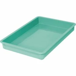 MFG Tray Molded Fiberglass Toteline Stacking Tote 870008 - 25-3/4"L x 17-3/4"W x 3"H, Green