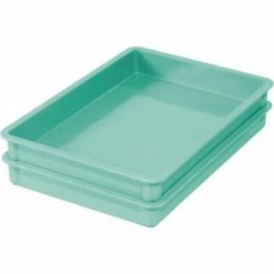 MFG Tray Molded Fiberglass Toteline Stacking Tote 870008 - 25-3/4"L x 17-3/4"W x 3"H, Green -Containers & Organizers Sales Store 114007GN 01