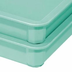 MFG Tray Molded Fiberglass Toteline Stacking Tote 870008 - 25-3/4"L x 17-3/4"W x 3"H, Green -Containers & Organizers Sales Store 114007GN 02
