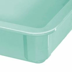 MFG Tray Molded Fiberglass Toteline Stacking Tote 870008 - 25-3/4"L x 17-3/4"W x 3"H, Green -Containers & Organizers Sales Store 114007GN 06