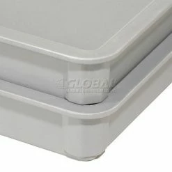 MFG Tray Molded Fiberglass Toteline Stacking Tote 880008 - 25-3/4"L x 17-3/4"W x 6"H, Gray -Containers & Organizers Sales Store 114007GY 02