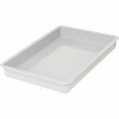 MFG Tray Molded Fiberglass Toteline Stacking Tote 875008 - 25-3/4"L x 17-3/4"W x 4-1/2"H, White