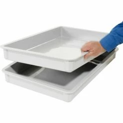 MFG Tray Molded Fiberglass Toteline Stacking Tote 875008 - 25-3/4"L x 17-3/4"W x 4-1/2"H, White 21 MFG Tray Molded Fiberglass Toteline Stacking Tote 875008 - 25-3/4"L x 17-3/4"W x 4-1/2"H, White -Containers & Organizers Sales Store 114007WH 03