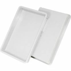 MFG Tray Molded Fiberglass Toteline Stacking Tote 875008 - 25-3/4"L x 17-3/4"W x 4-1/2"H, White 20 MFG Tray Molded Fiberglass Toteline Stacking Tote 875008 - 25-3/4"L x 17-3/4"W x 4-1/2"H, White -Containers & Organizers Sales Store 114007WH 05