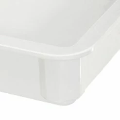MFG Tray Molded Fiberglass Toteline Stacking Tote 875008 - 25-3/4"L x 17-3/4"W x 4-1/2"H, White 18 MFG Tray Molded Fiberglass Toteline Stacking Tote 875008 - 25-3/4"L x 17-3/4"W x 4-1/2"H, White -Containers & Organizers Sales Store 114007WH 06