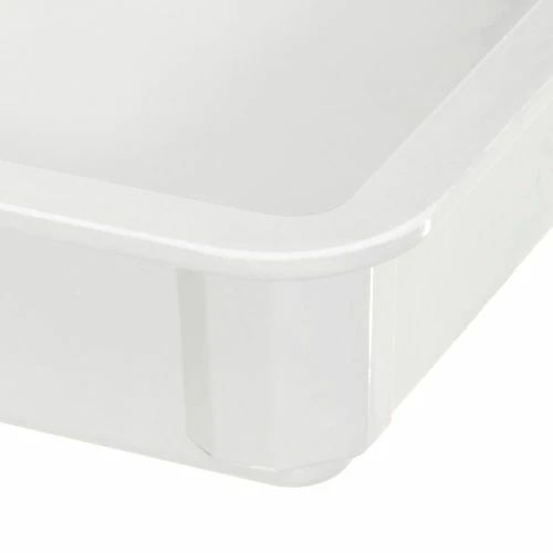 MFG Tray Molded Fiberglass Toteline Stacking Tote 875008 - 25-3/4"L x 17-3/4"W x 4-1/2"H, White 5 MFG Tray Molded Fiberglass Toteline Stacking Tote 875008 - 25-3/4"L x 17-3/4"W x 4-1/2"H, White - Image 5