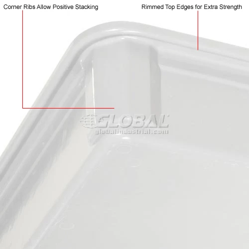 MFG Tray Molded Fiberglass Toteline Stacking Tote 875008 - 25-3/4"L x 17-3/4"W x 4-1/2"H, White 13 MFG Tray Molded Fiberglass Toteline Stacking Tote 875008 - 25-3/4"L x 17-3/4"W x 4-1/2"H, White - Image 13