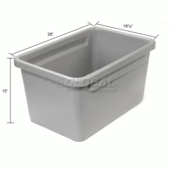 Dandux Tote Box without Lid 50P2494-150 - 28"L x 18-3/4"W x 15"H -Containers & Organizers Sales Store 126308 dim