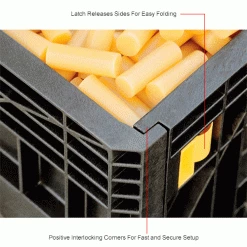 Global Industrial Folding Bulk Shipping Container, 32"Lx30"Wx34"H, 1800 Lb. Capacity, Black 29 Global Industrial Folding Bulk Shipping Container, 32"Lx30"Wx34"H, 1800 Lb. Capacity, Black -Containers & Organizers Sales Store 155208IN 3wco