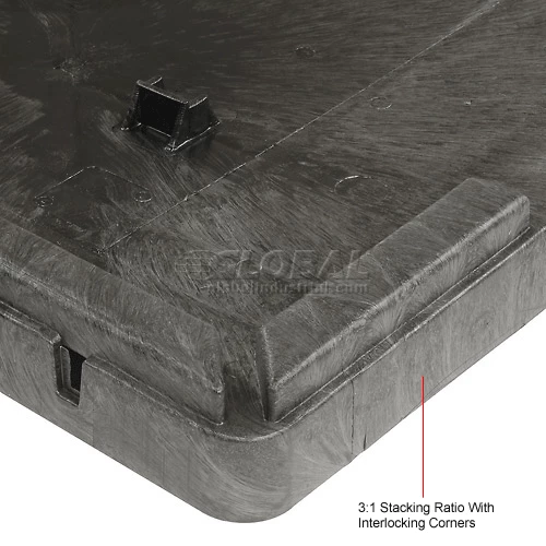 Monoflo Folding Bulk Shipping Container Lid BC4845LID - 48"L x 45"W Black 9 Monoflo Folding Bulk Shipping Container Lid BC4845LID - 48"L x 45"W Black - Image 9