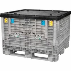 Monoflo Folding Bulk Shipping Container Lid BC4845LID - 48"L x 45"W Black