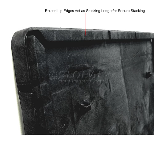 Monoflo Folding Bulk Shipping Container Lid BC4845LID - 48"L x 45"W Black 11 Monoflo Folding Bulk Shipping Container Lid BC4845LID - 48"L x 45"W Black - Image 11