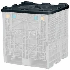 Buckhorn TS4840020010000 Folding Bulk Shipping Container Lid - 48"L x 40"W Black