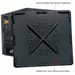 Buckhorn TS4840020010000 Folding Bulk Shipping Container Lid - 48"L x 40"W Black -Containers & Organizers Sales Store 155214 1wco 1