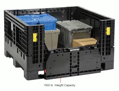 Global Industrial Folding Bulk Shipping Container, 48"Lx45"Wx27"H, 1500 Lb. Capacity, Black 40 Global Industrial Folding Bulk Shipping Container, 48"Lx45"Wx27"H, 1500 Lb. Capacity, Black -Containers & Organizers Sales Store 155215AIN 2wco