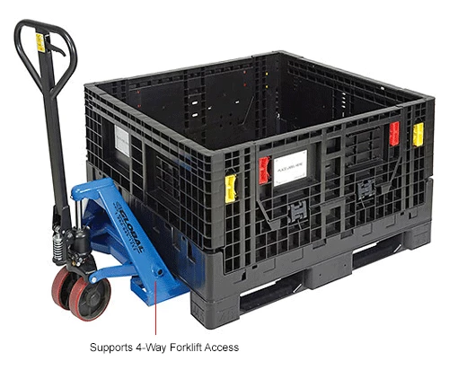 Global Industrial Folding Bulk Shipping Container, 48"Lx45"Wx27"H, 1500 Lb. Capacity, Black 18 Global Industrial Folding Bulk Shipping Container, 48"Lx45"Wx27"H, 1500 Lb. Capacity, Black - Image 18