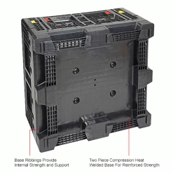 Global Industrial Folding Bulk Shipping Container, 48"Lx45"Wx27"H, 1500 Lb. Capacity, Black 43 Global Industrial Folding Bulk Shipping Container, 48"Lx45"Wx27"H, 1500 Lb. Capacity, Black -Containers & Organizers Sales Store 155215AIN 5wco