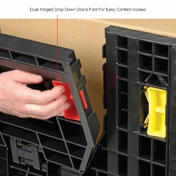 Global Industrial Folding Bulk Shipping Container, 48"Lx45"Wx27"H, 1500 Lb. Capacity, Black 44 Global Industrial Folding Bulk Shipping Container, 48"Lx45"Wx27"H, 1500 Lb. Capacity, Black -Containers & Organizers Sales Store 155215AIN 6wco