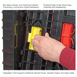 Global Industrial Folding Bulk Shipping Container, 48"Lx45"Wx27"H, 1500 Lb. Capacity, Black 45 Global Industrial Folding Bulk Shipping Container, 48"Lx45"Wx27"H, 1500 Lb. Capacity, Black -Containers & Organizers Sales Store 155215AIN 7wco