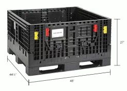 Global Industrial Folding Bulk Shipping Container, 48"Lx45"Wx27"H, 1500 Lb. Capacity, Black 47 Global Industrial Folding Bulk Shipping Container, 48"Lx45"Wx27"H, 1500 Lb. Capacity, Black -Containers & Organizers Sales Store 155215AIN dim