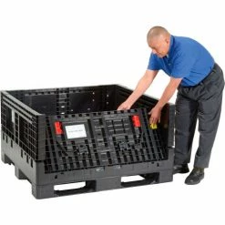 Global Industrial Folding Bulk Shipping Container, 48"Lx45"Wx27"H, 1500 Lb. Capacity, Black 31 Global Industrial Folding Bulk Shipping Container, 48"Lx45"Wx27"H, 1500 Lb. Capacity, Black -Containers & Organizers Sales Store 155215A 07