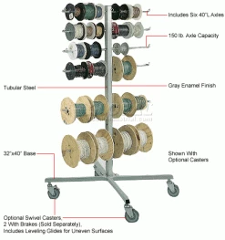 Global Industrial™ Reel Dispenser 6 Axles -Containers & Organizers Sales Store 184629 1wco