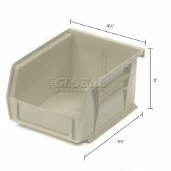 Akro-Mils® AkroBin® Plastic Stack & Hang Bin, 4-1/8"W x 5-3/8"D x 3"H, Stone - Pkg Qty 24 34 Akro-Mils® AkroBin® Plastic Stack & Hang Bin, 4-1/8"W x 5-3/8"D x 3"H, Stone - Pkg Qty 24 -Containers & Organizers Sales Store 184810BG dim
