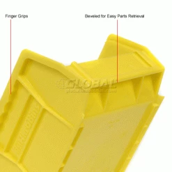 Akro-Mils® AkroBin® Plastic Stacking Bin, 4-1/8"W x 5-3/8"D x 3"H, Yellow - Pkg Qty 24 -Containers & Organizers Sales Store 184810YL 2wco